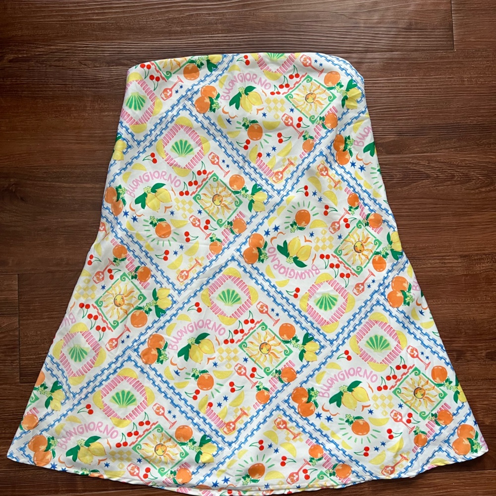 Altar'd State Citrus Patchwork Mini Dress
